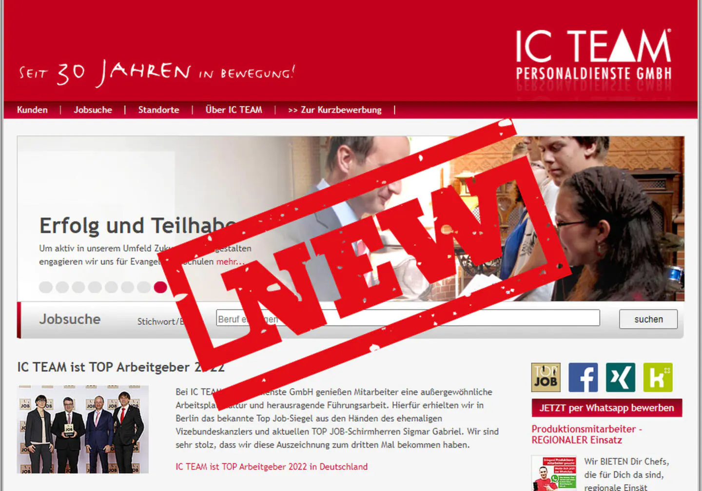 Relaunch Webseite - Frisches Aussehen mit verbesserten Funktionen
